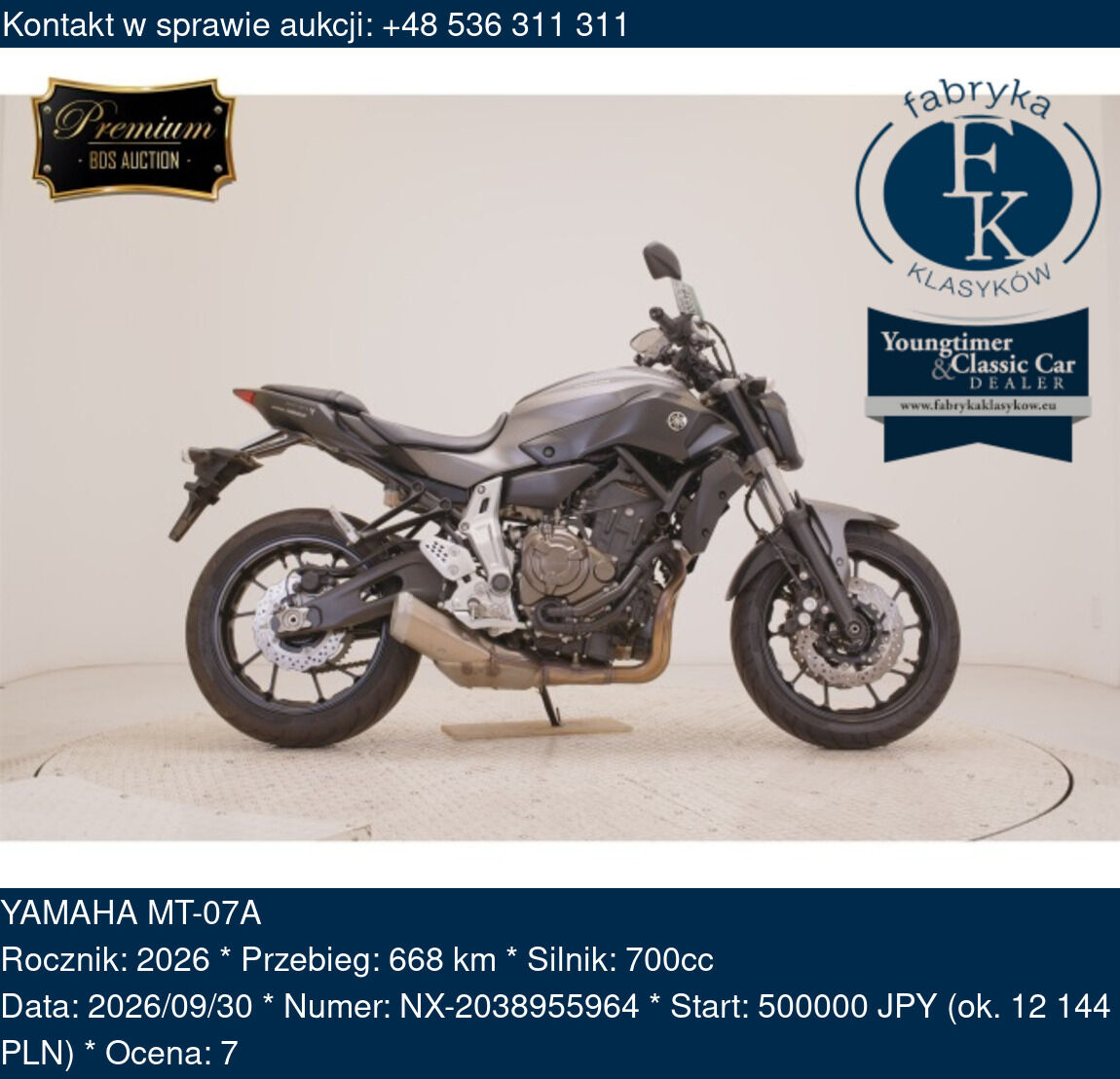 YAMAHA MT-07A 2026 - zdjęcie 2
