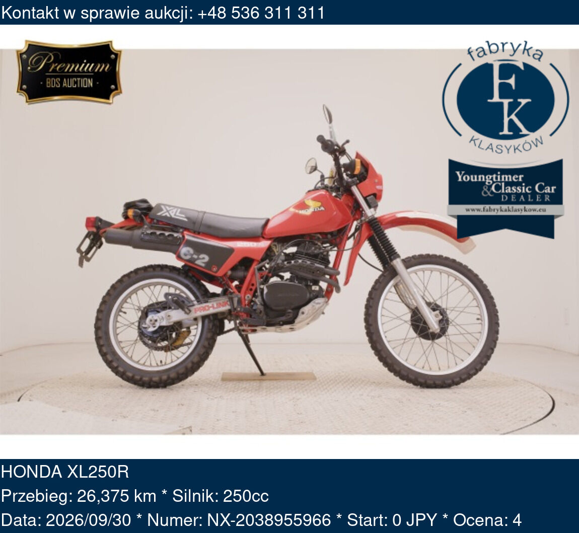 HONDA XL250R  - zdjęcie 2