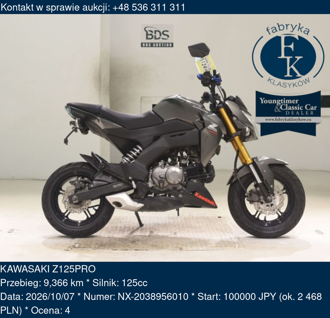 KAWASAKI Z125PRO  - zdjęcie 2