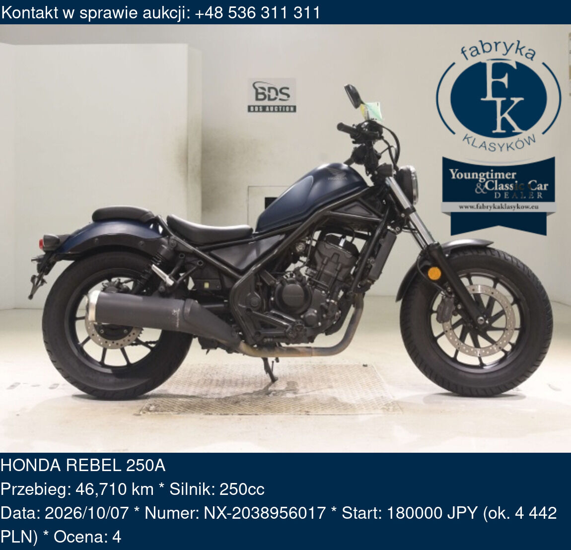 HONDA REBEL 250A  - zdjęcie 2