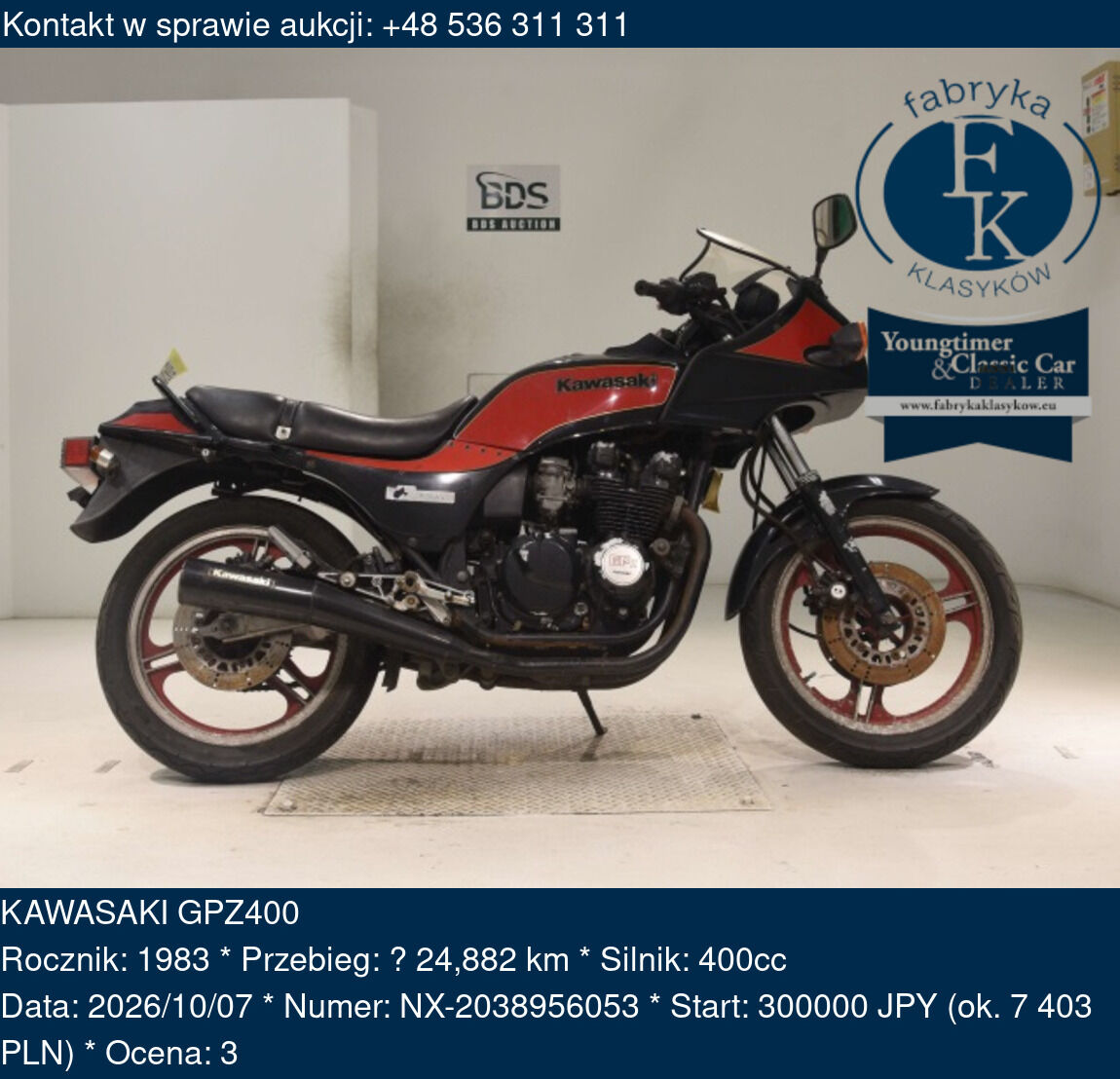 KAWASAKI GPZ400 1983 - zdjęcie 2