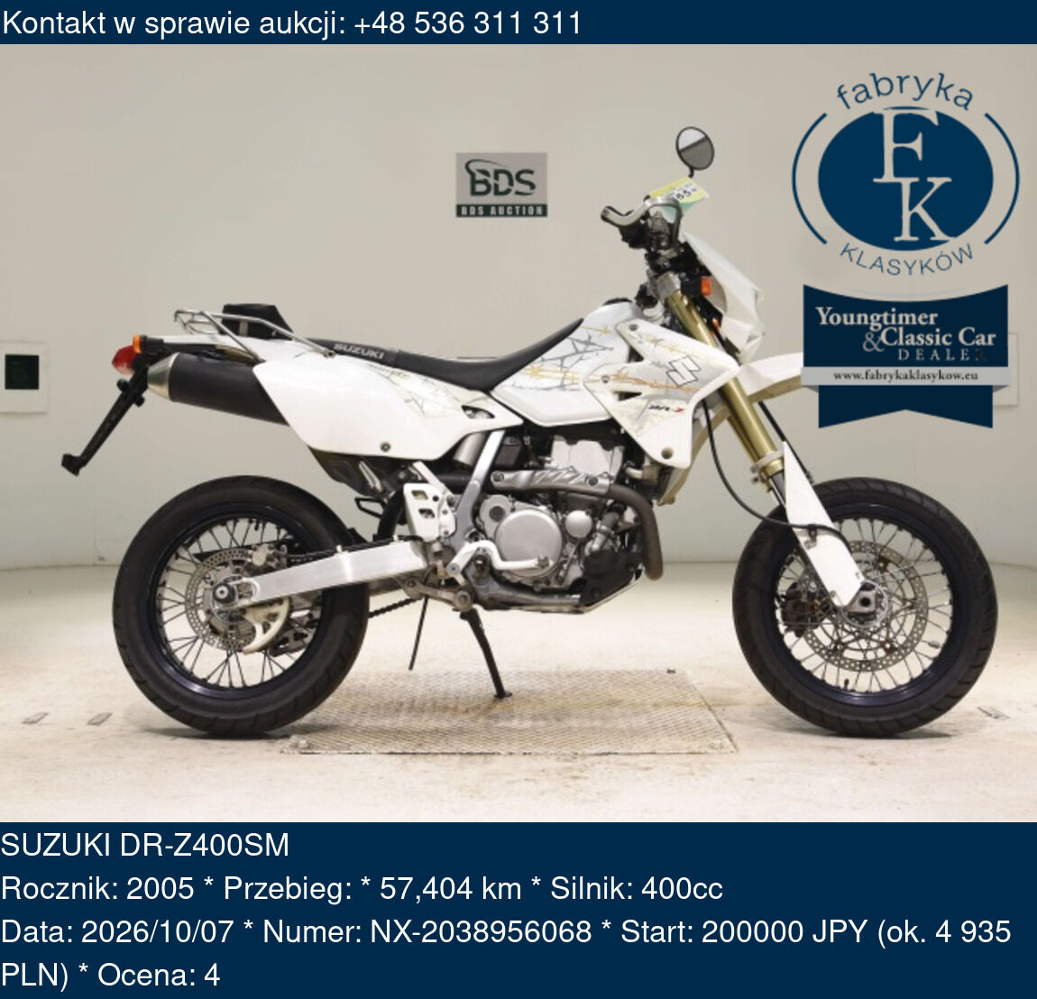 SUZUKI DR-Z400SM 2005 - zdjęcie 2
