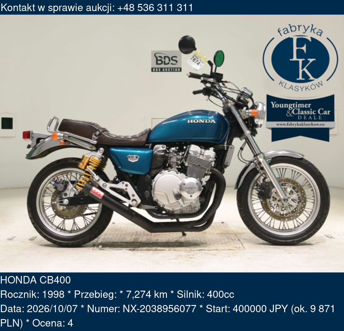 HONDA CB400 1998 - zdjęcie 2