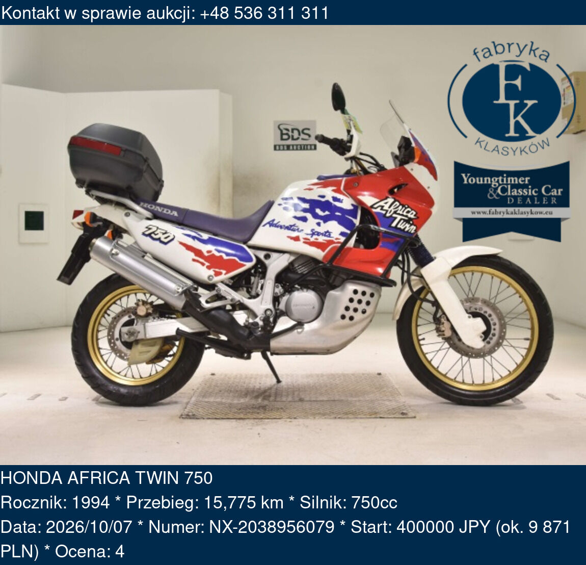 HONDA AFRICA TWIN 750 1994 - zdjęcie 2