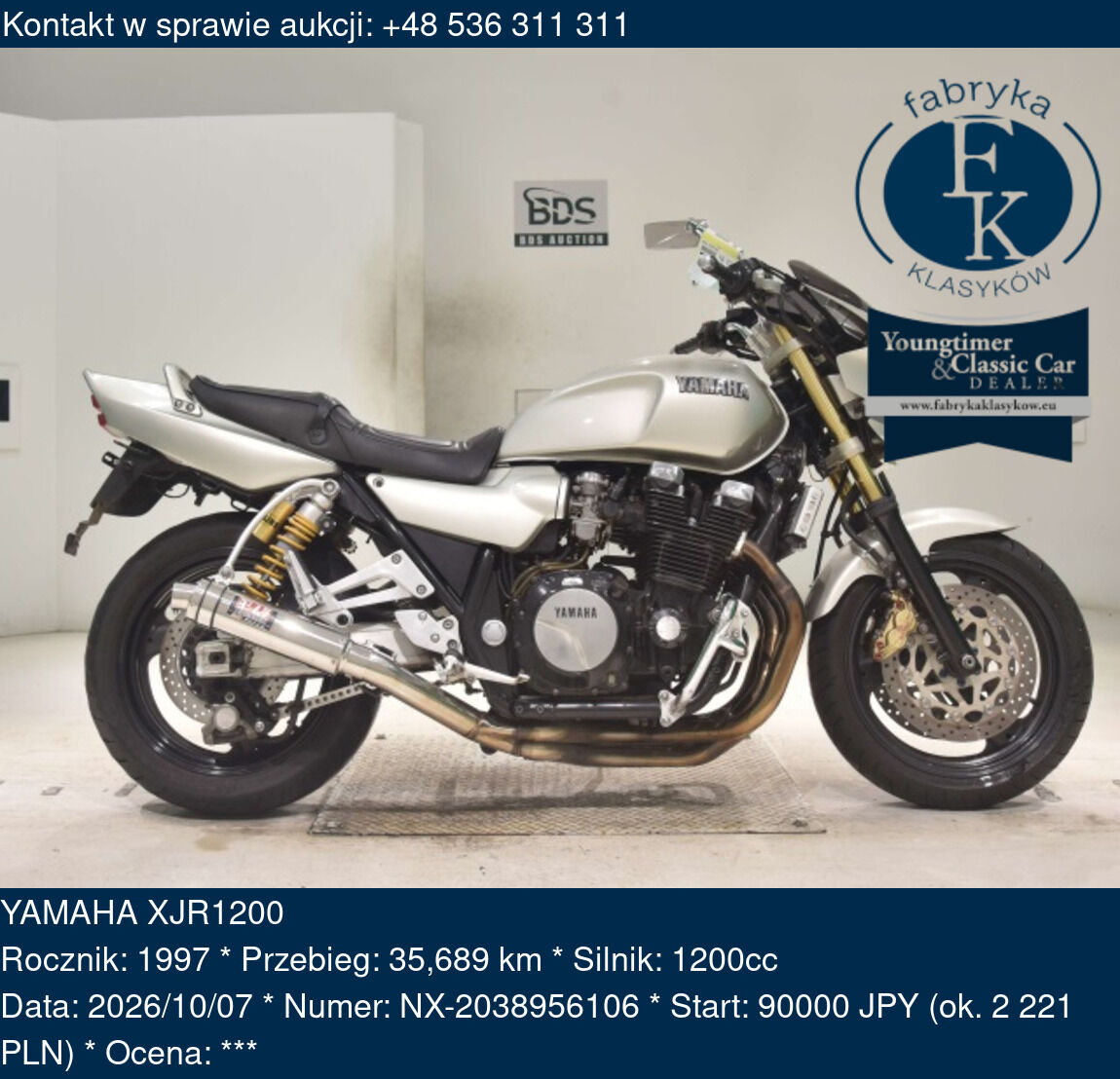 YAMAHA XJR1200 1997 - zdjęcie 2