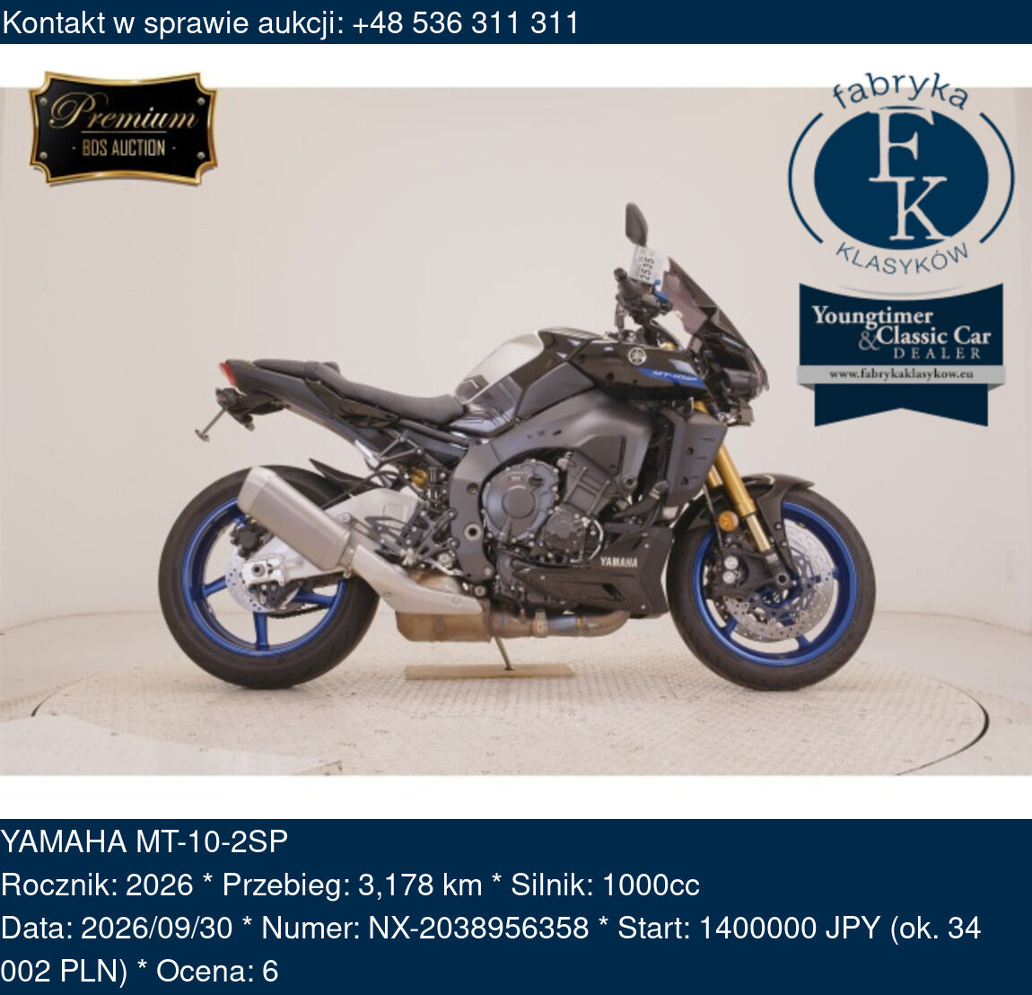 YAMAHA MT-10-2SP 2026 - zdjęcie 2