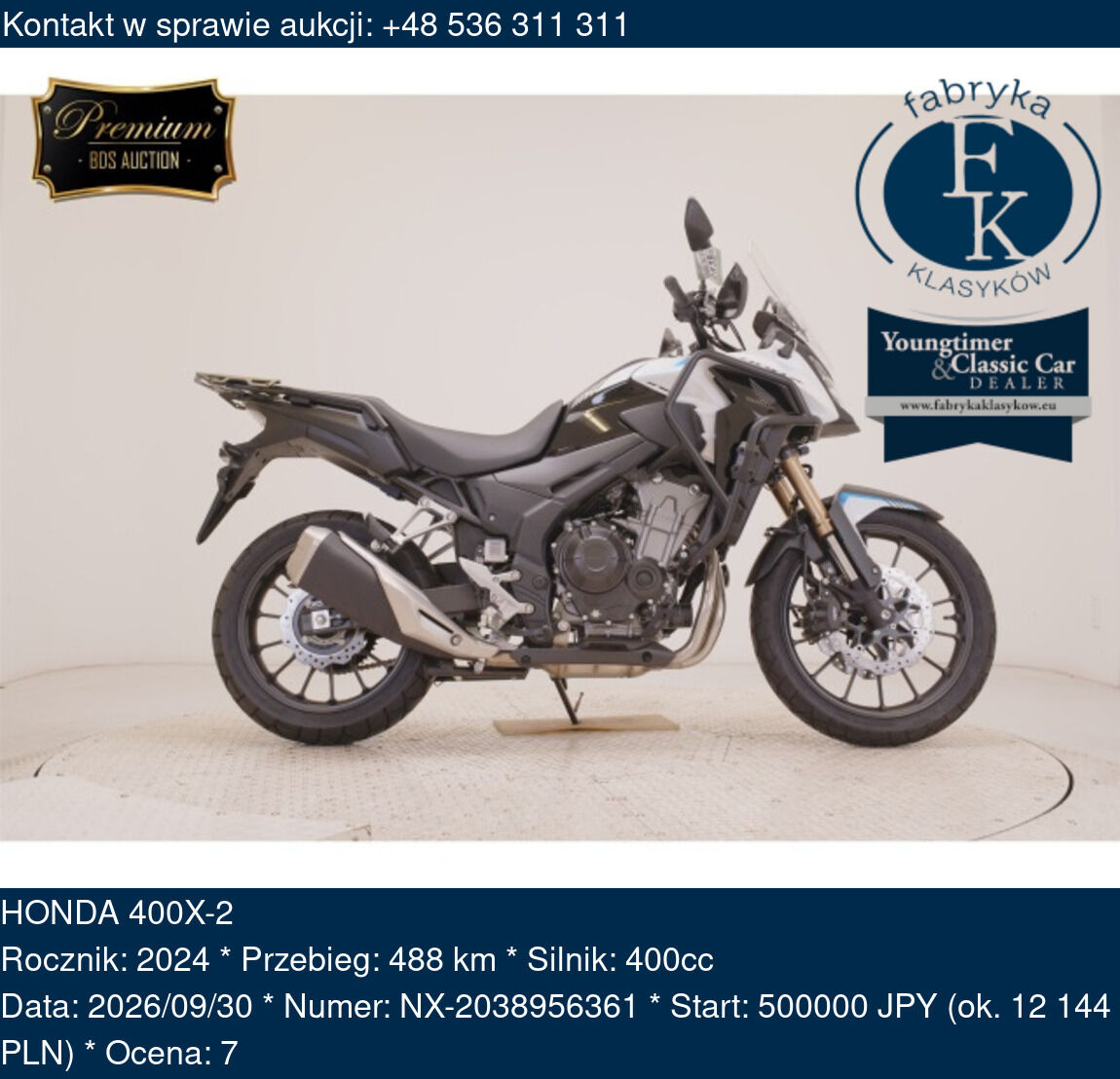 HONDA 400X-2 2024 - zdjęcie 2