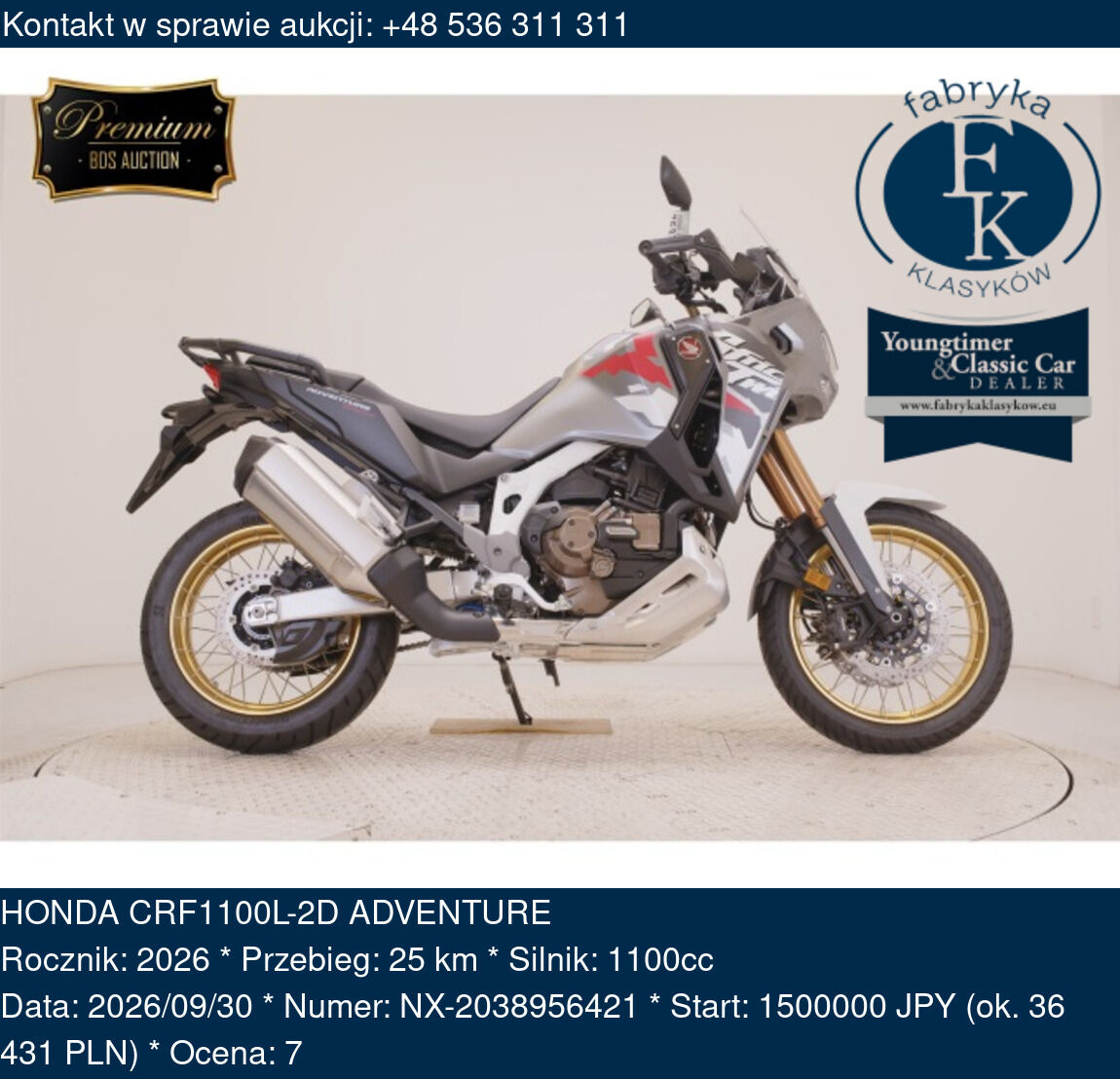 HONDA CRF1100L-2D ADVENTURE 2026 - zdjęcie 2