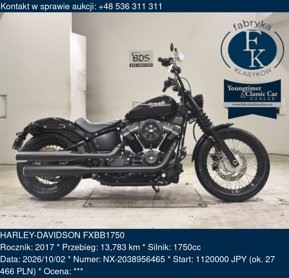 HARLEY-DAVIDSON FXBB1750 2017 - zdjęcie 2