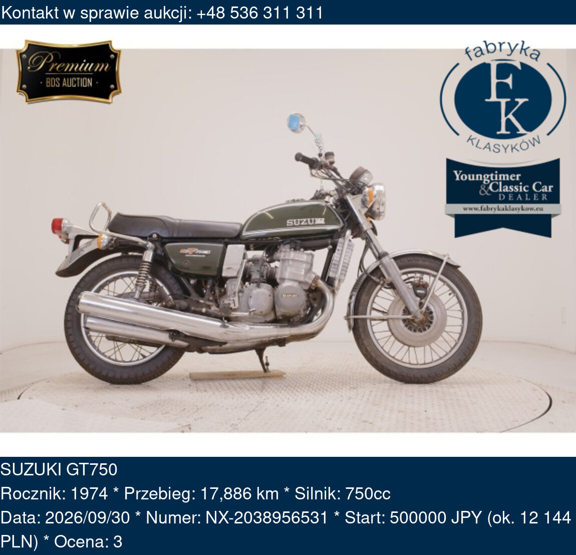 SUZUKI GT750 1974 - zdjęcie 2