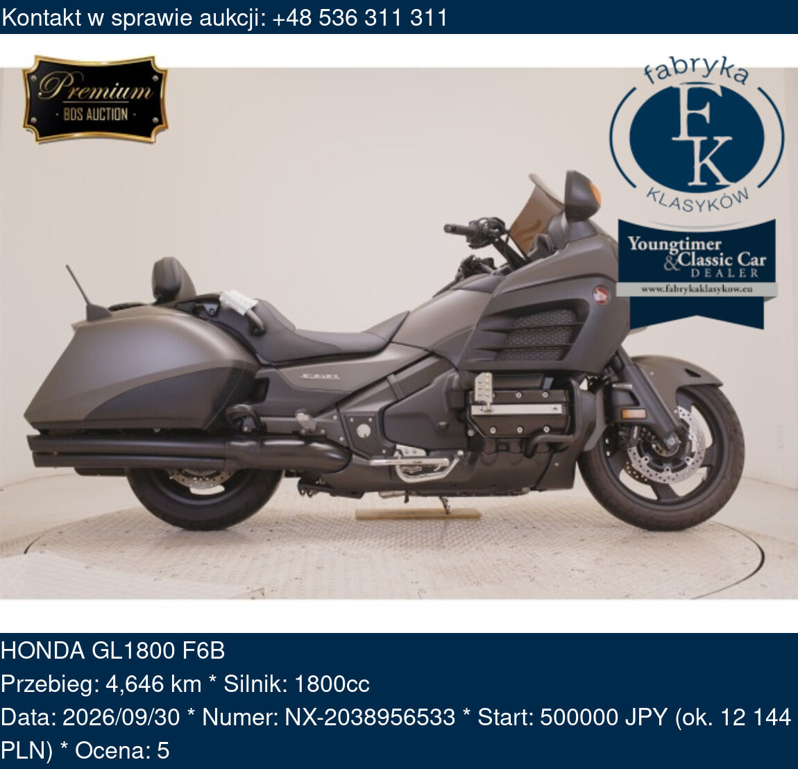 HONDA GL1800 F6B  - zdjęcie 2