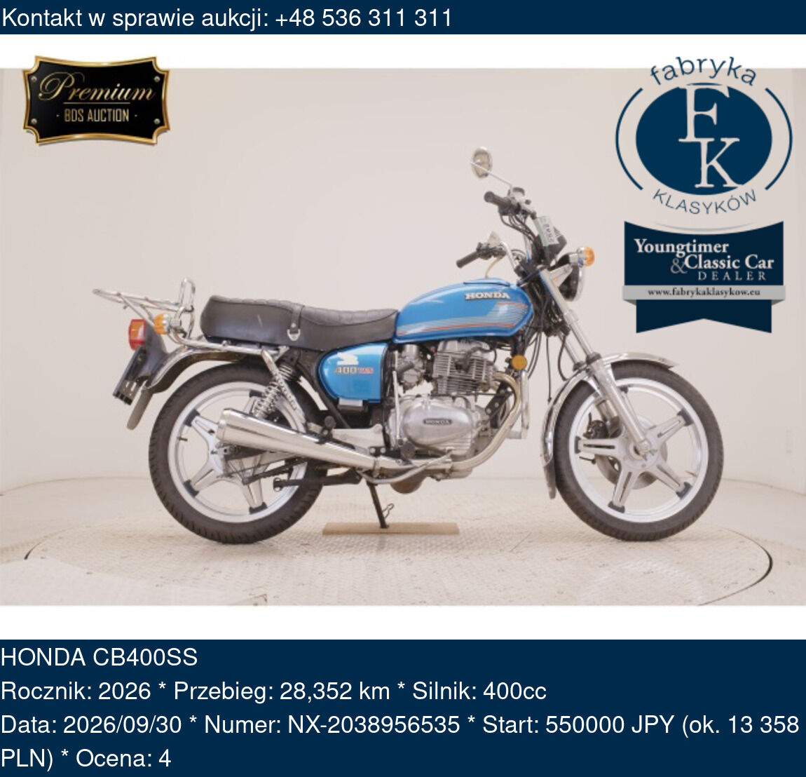 HONDA CB400SS 2026 - zdjęcie 2