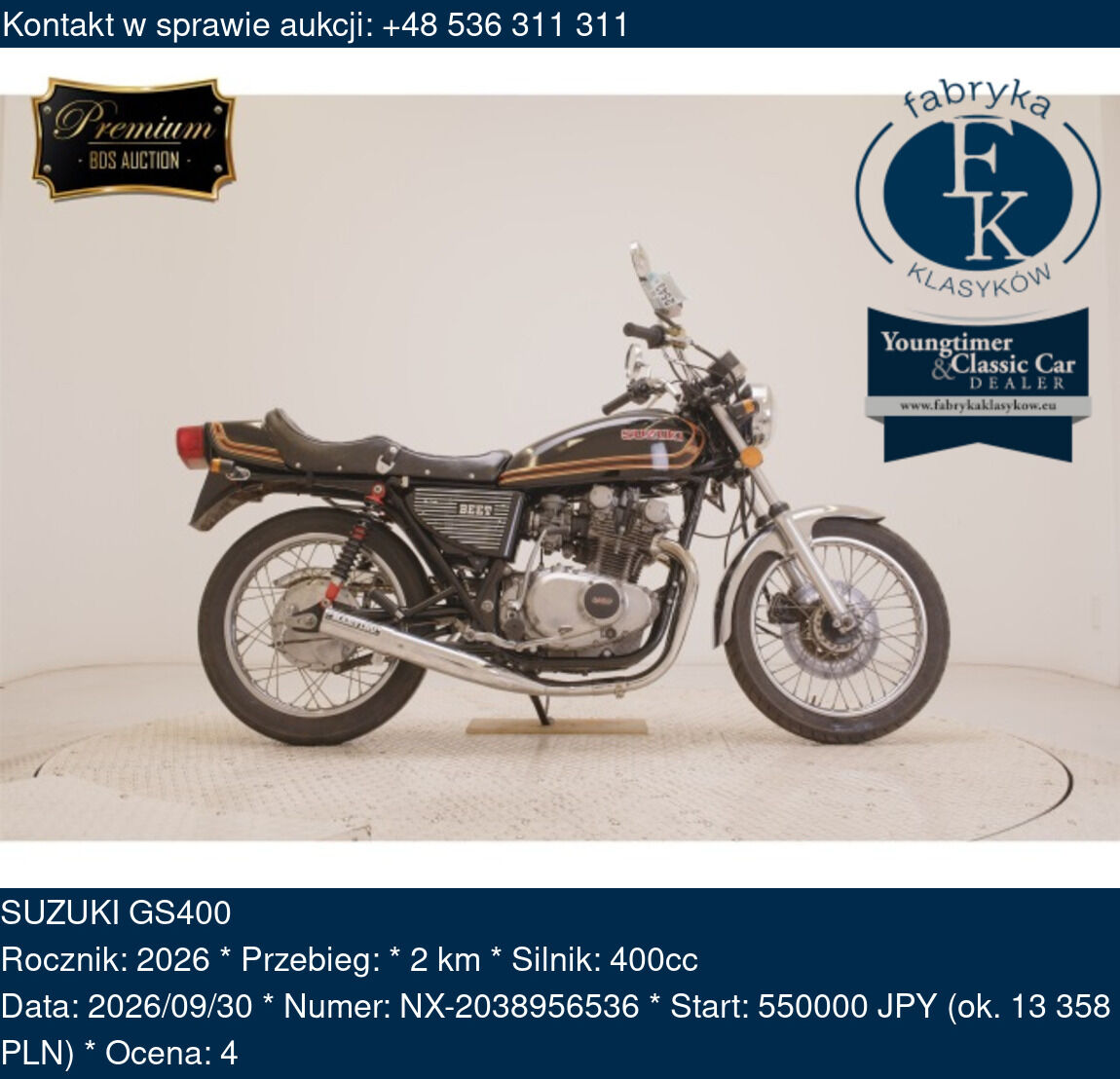 SUZUKI GS400 2026 - zdjęcie 2
