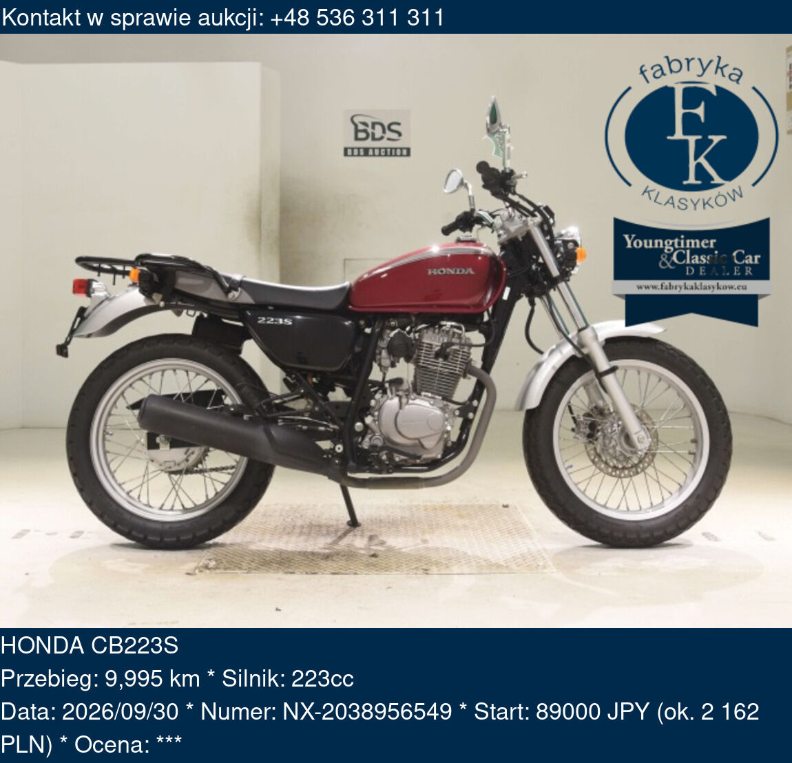 HONDA CB223S - zdjęcie 2