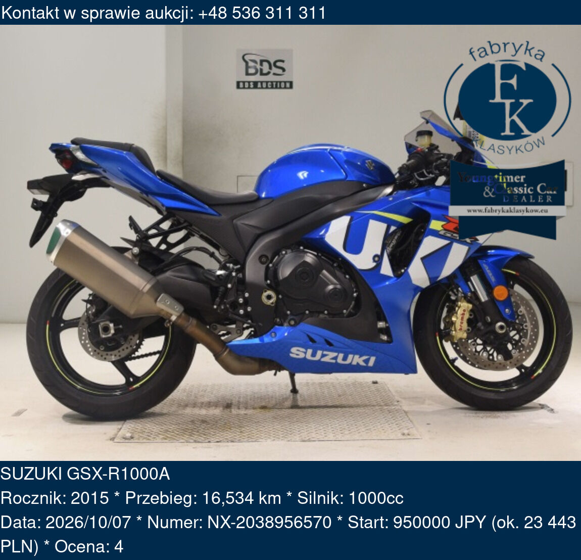 SUZUKI GSX-R1000A 2015 - zdjęcie 2