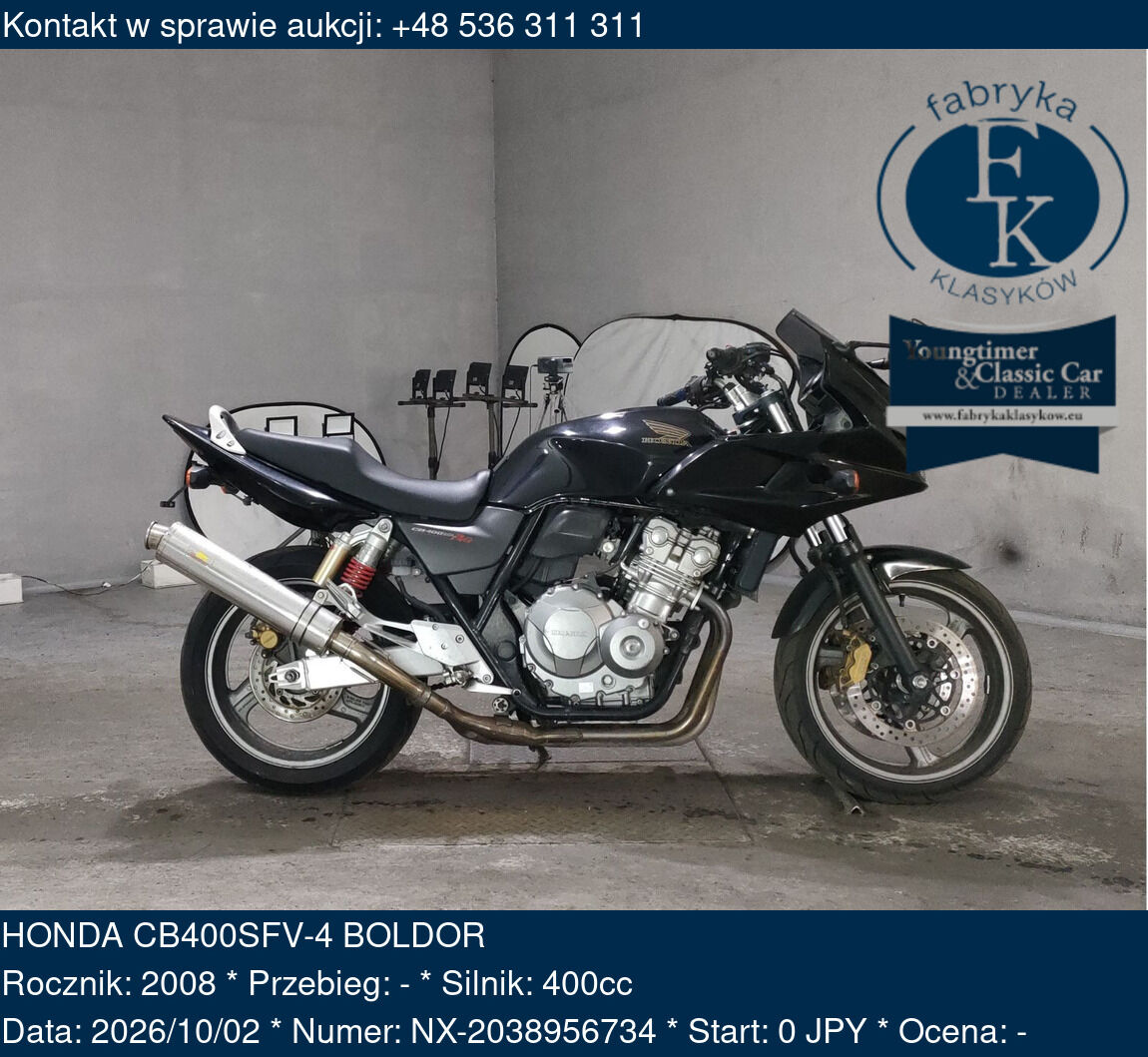HONDA CB400SFV-4 BOLDOR 2008 - zdjęcie 2