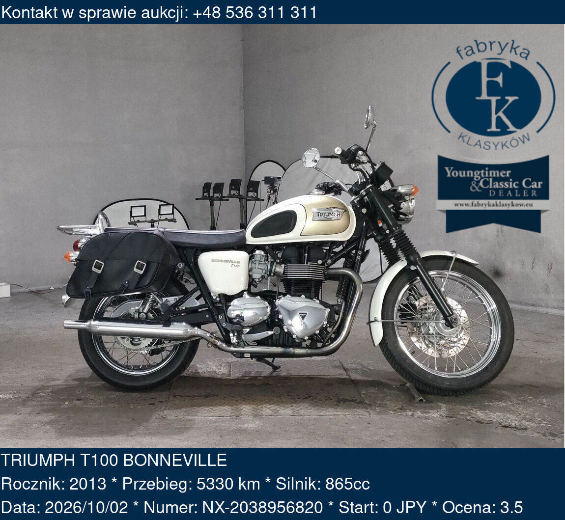 TRIUMPH T100 BONNEVILLE 2013 - zdjęcie 2
