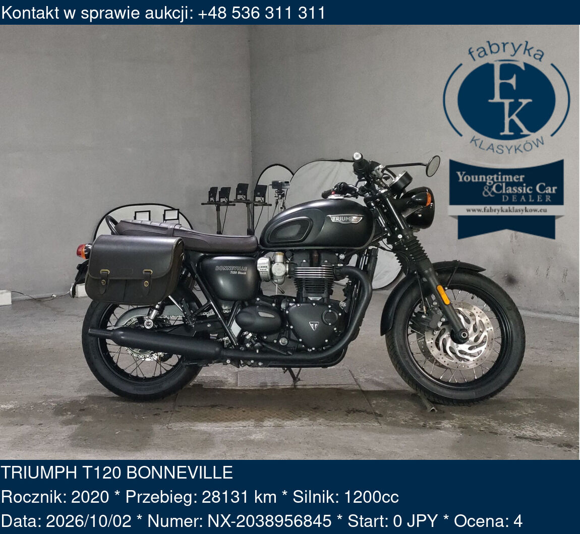 TRIUMPH T120 BONNEVILLE 2020 - zdjęcie 2