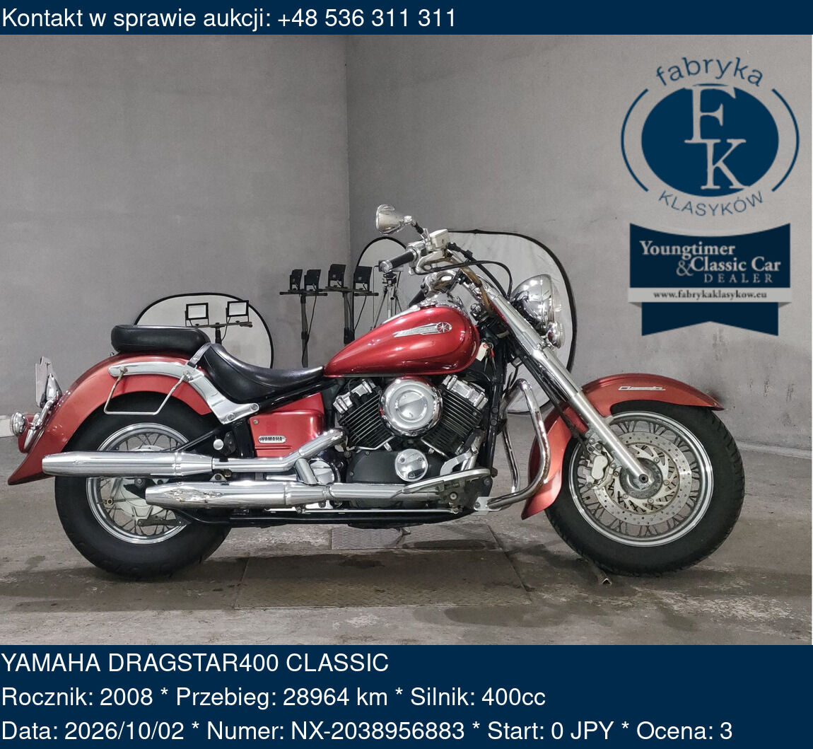 YAMAHA DRAGSTAR400 CLASSIC 2008 - zdjęcie 2
