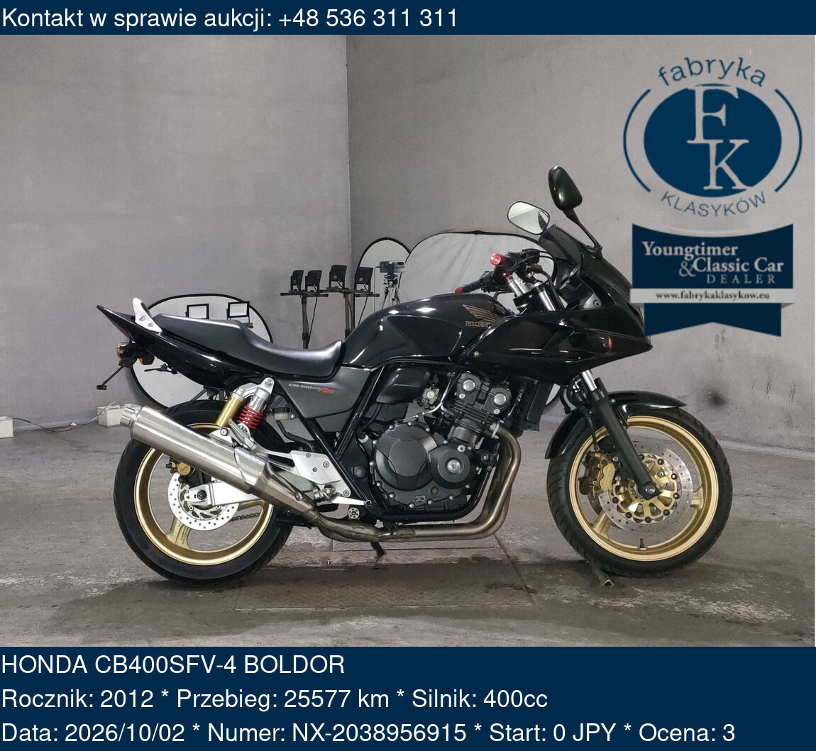 HONDA CB400SFV-4 BOLDOR 2012 - zdjęcie 2
