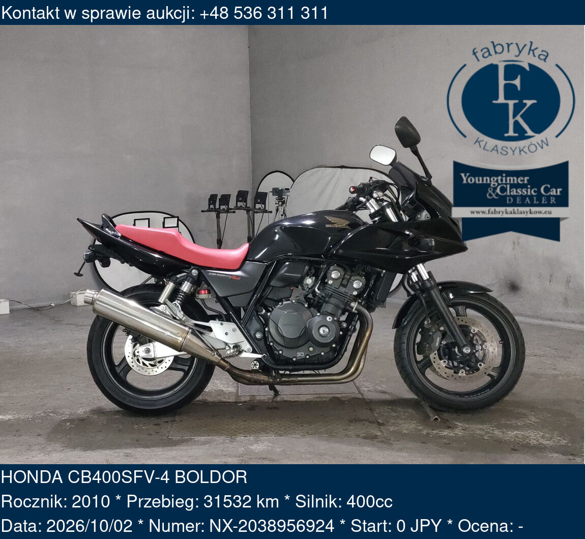 HONDA CB400SFV-4 BOLDOR 2010 - zdjęcie 2