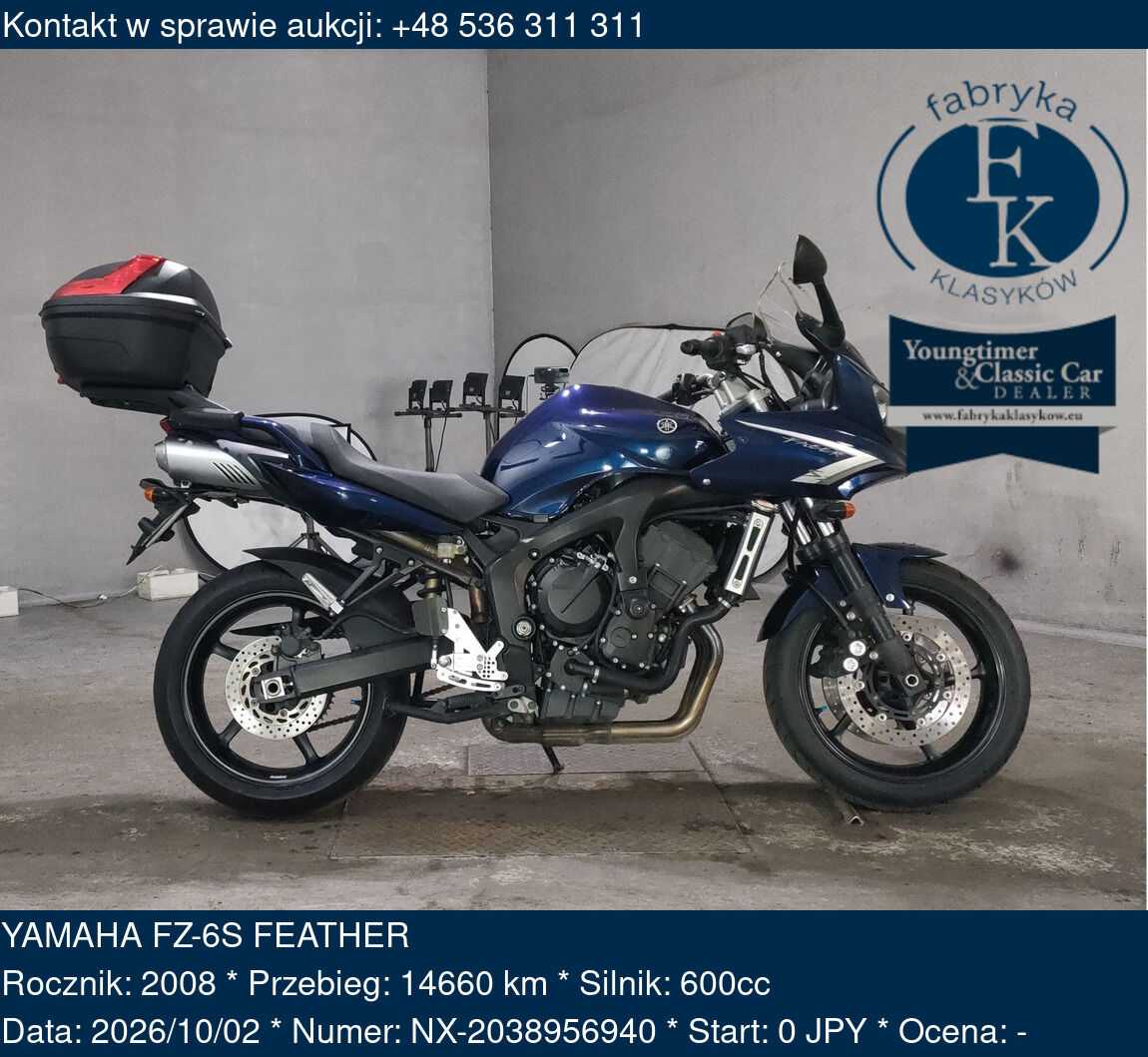 YAMAHA FZ-6S FEATHER 2008 - zdjęcie 2