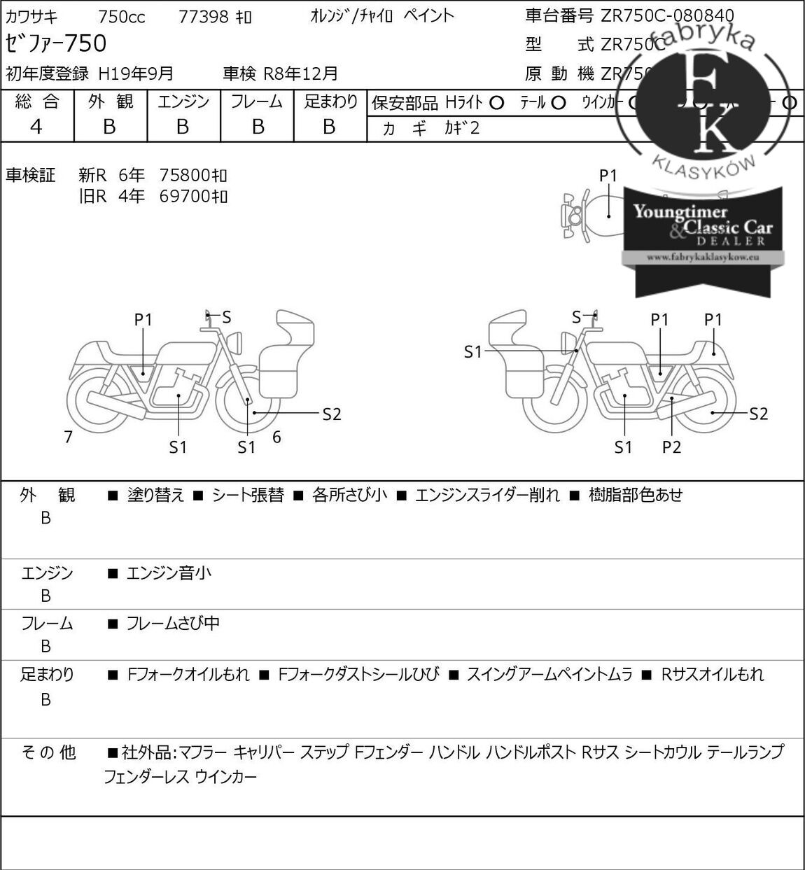 KAWASAKI ZEPHYR750 2007 - zdjęcie 7