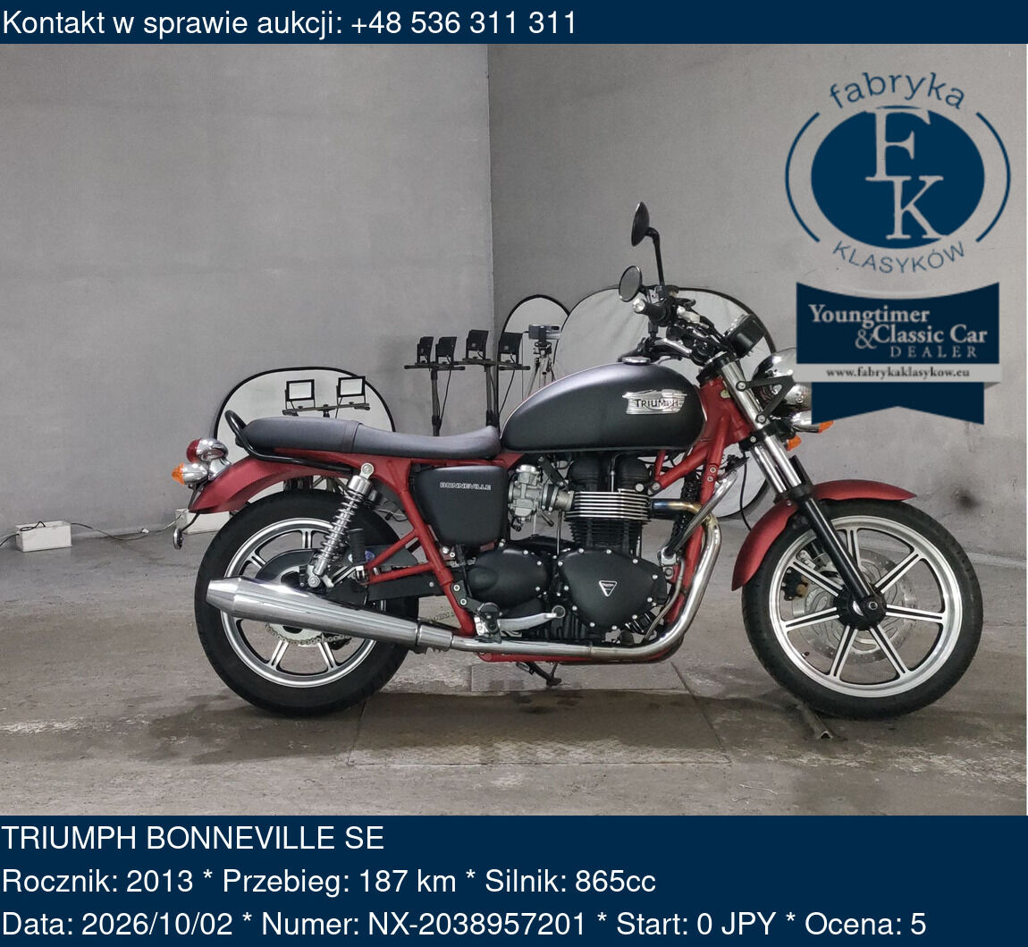 TRIUMPH BONNEVILLE SE 2013 - zdjęcie 2