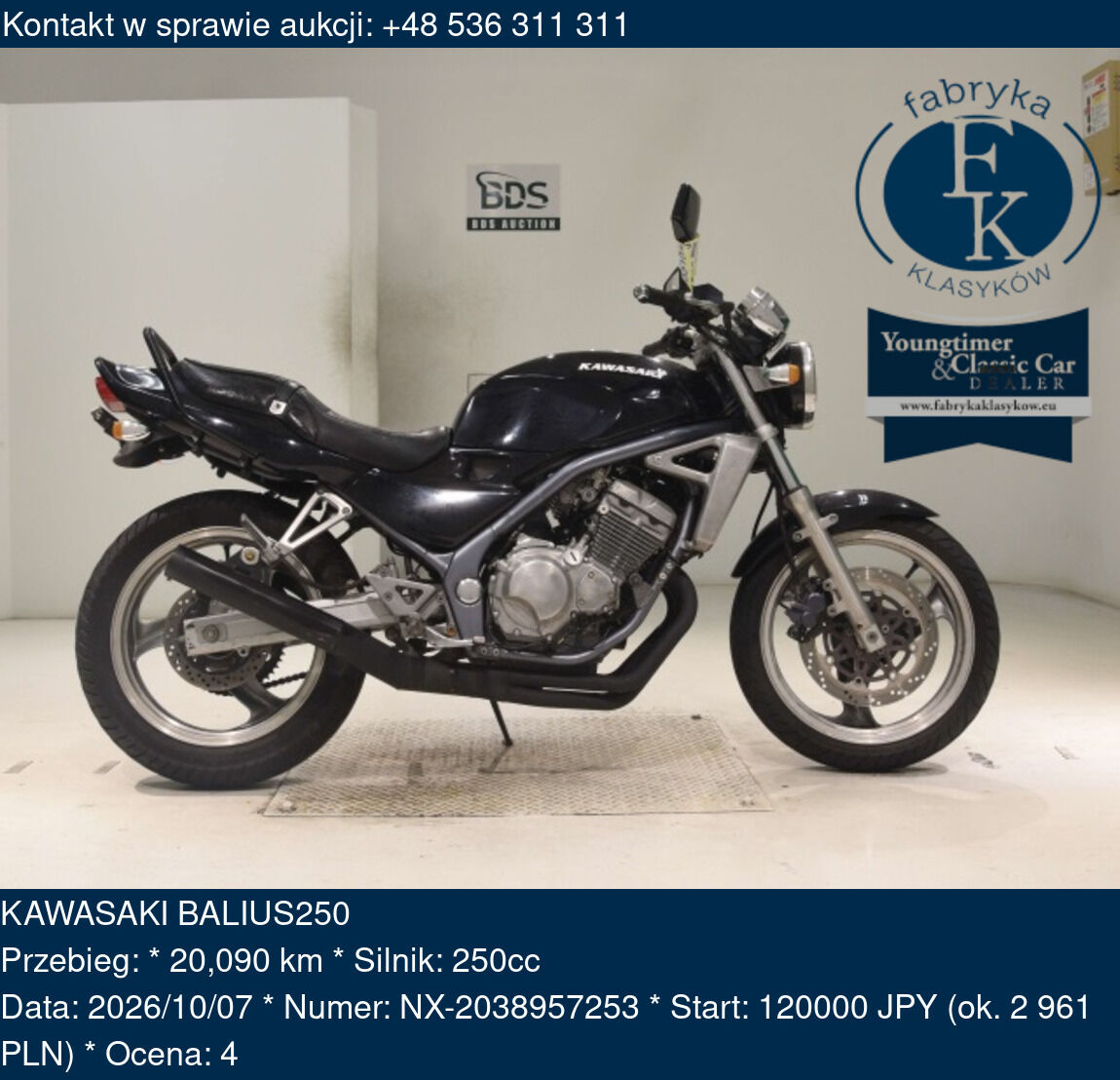 KAWASAKI BALIUS250  - zdjęcie 2
