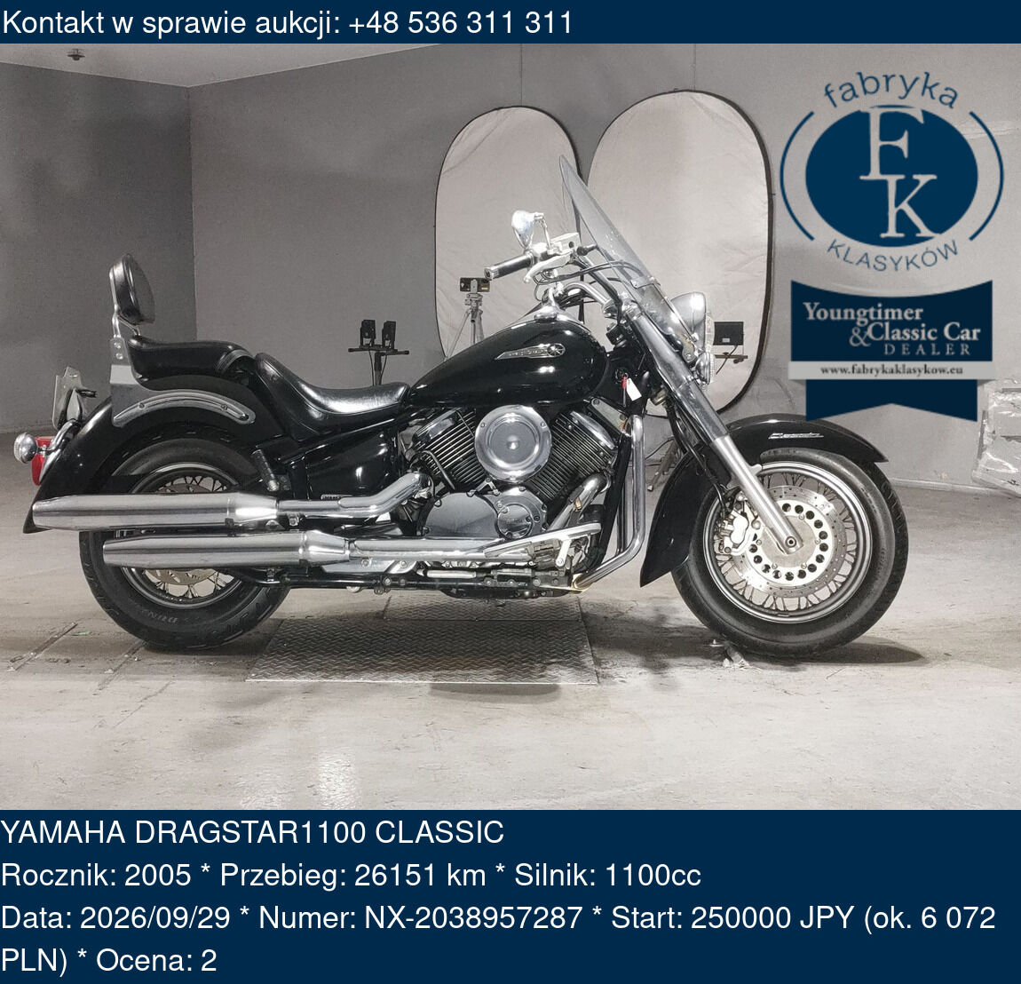 YAMAHA DRAGSTAR1100 CLASSIC 2005 - zdjęcie 2