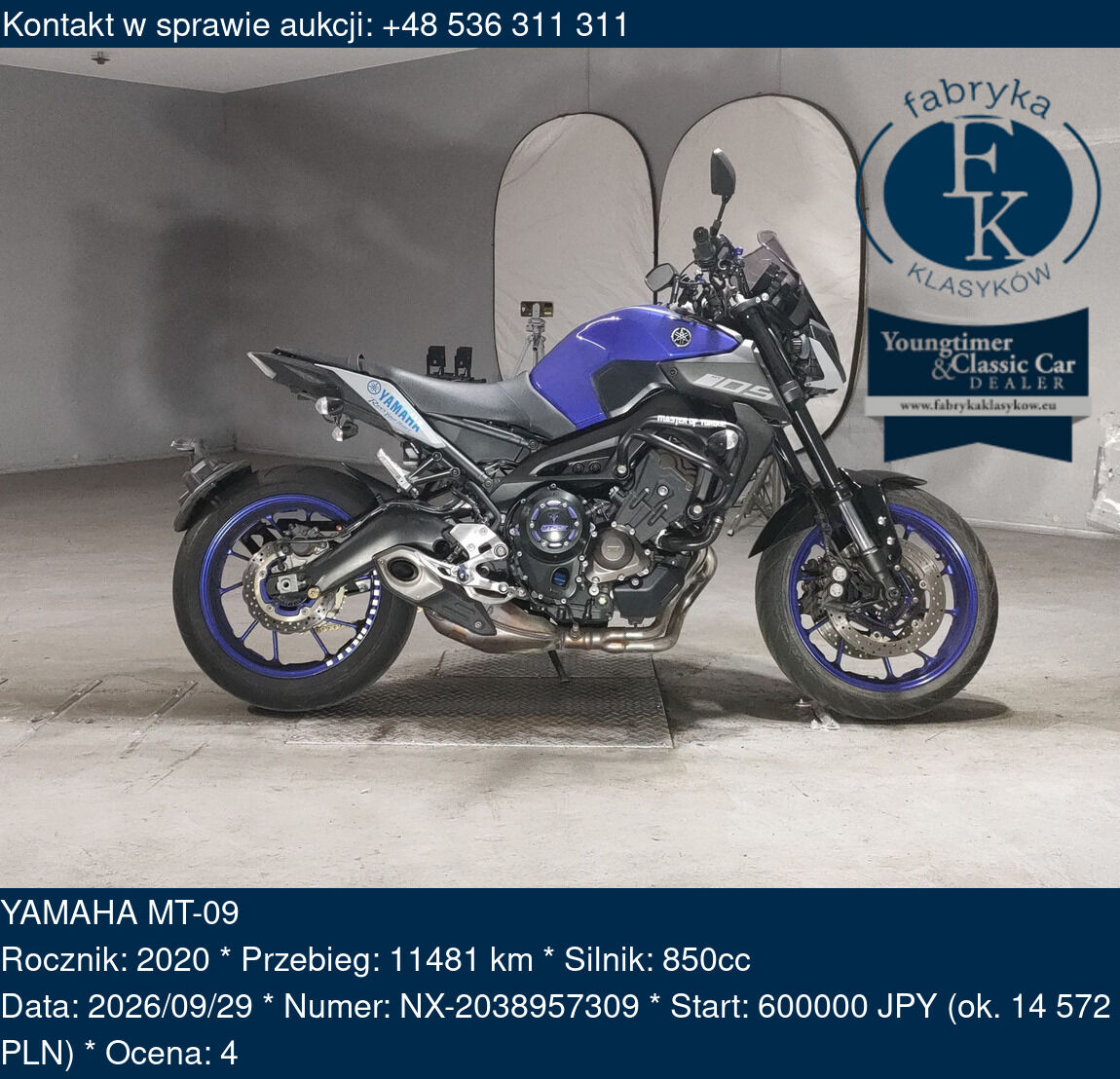 YAMAHA MT-09 2020 - zdjęcie 2