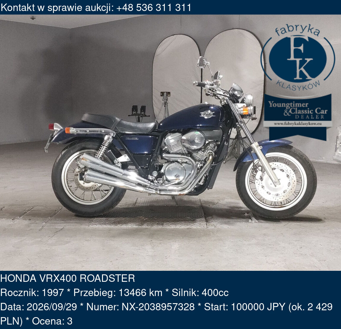 HONDA VRX400 ROADSTER 1997 - zdjęcie 2