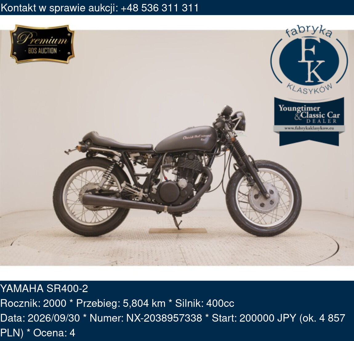 YAMAHA SR400-2 2000 - zdjęcie 2