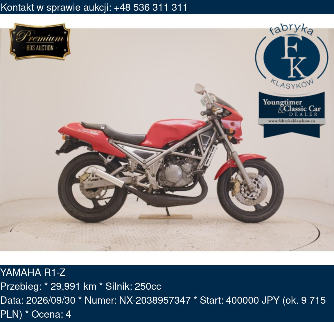 YAMAHA R1-Z  - zdjęcie 2