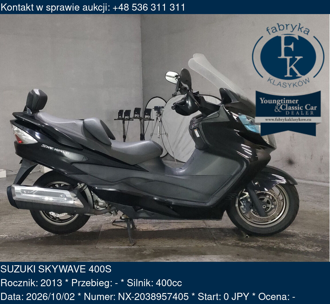 SUZUKI SKYWAVE 400S 2013 - zdjęcie 2