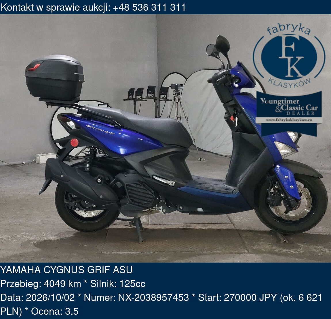 YAMAHA CYGNUS GRIF ASU  - zdjęcie 2