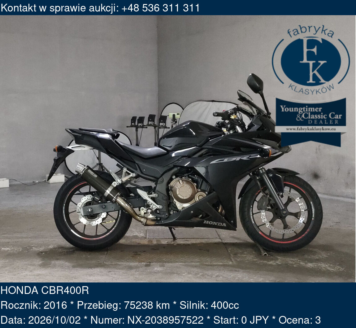 HONDA CBR400R 2016 - zdjęcie 2