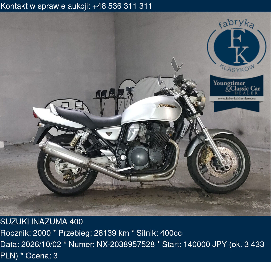 SUZUKI INAZUMA 400 2000 - zdjęcie 2