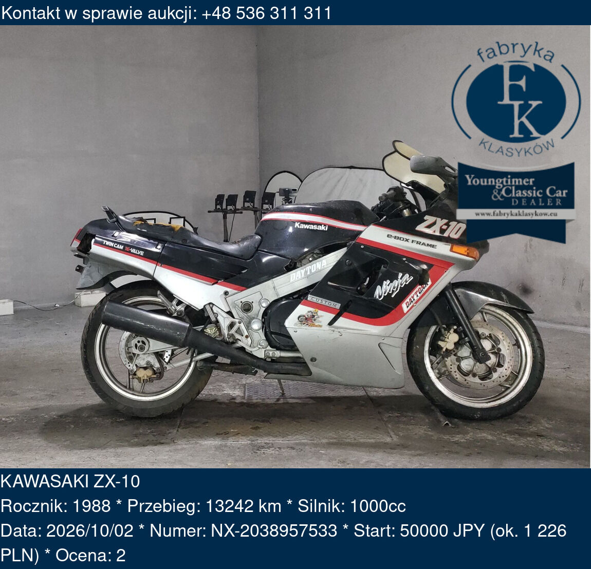 KAWASAKI ZX-10 1988 - zdjęcie 2