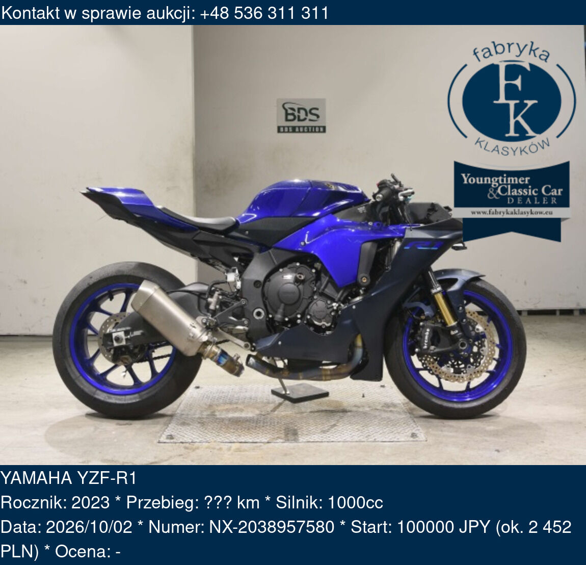 YAMAHA YZF-R1 2023 - zdjęcie 2