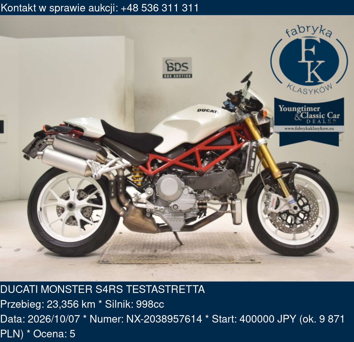 DUCATI MONSTER S4RS TESTASTRETTA  - zdjęcie 2