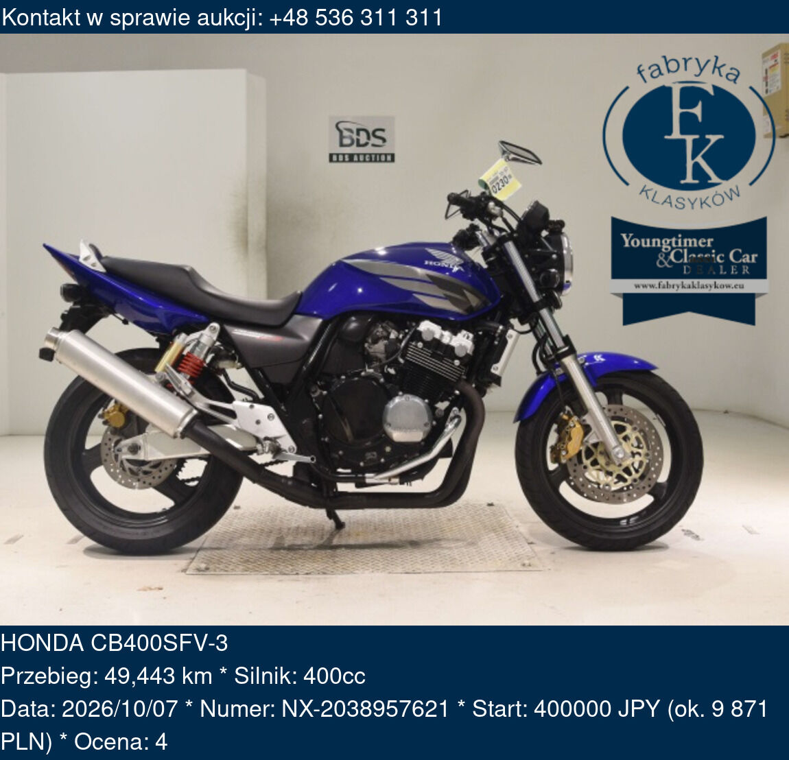 HONDA CB400SFV-3  - zdjęcie 2
