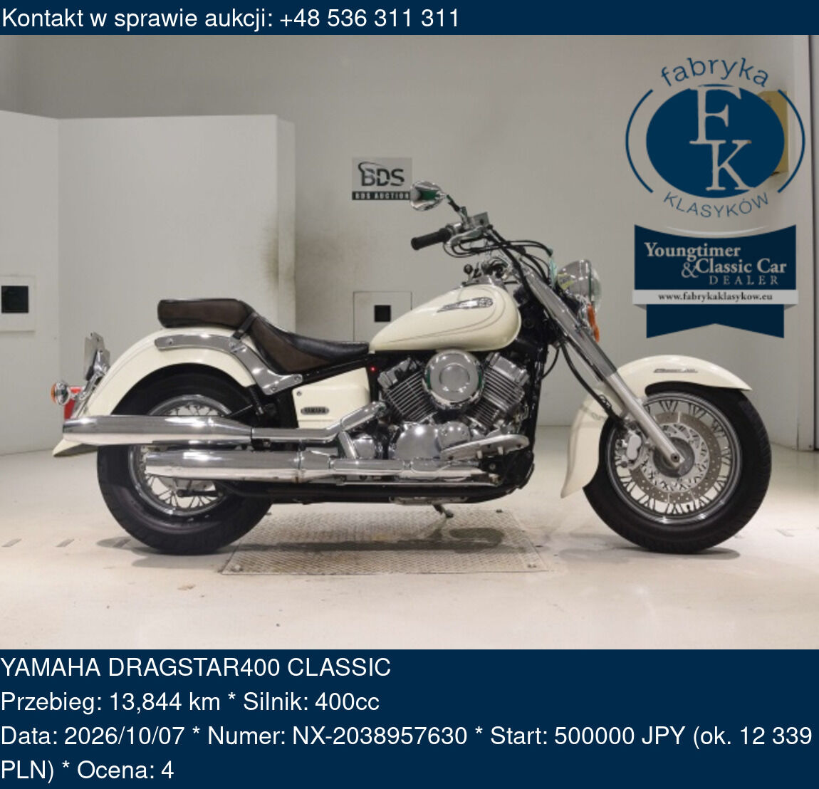 YAMAHA DRAGSTAR400 CLASSIC - zdjęcie 2
