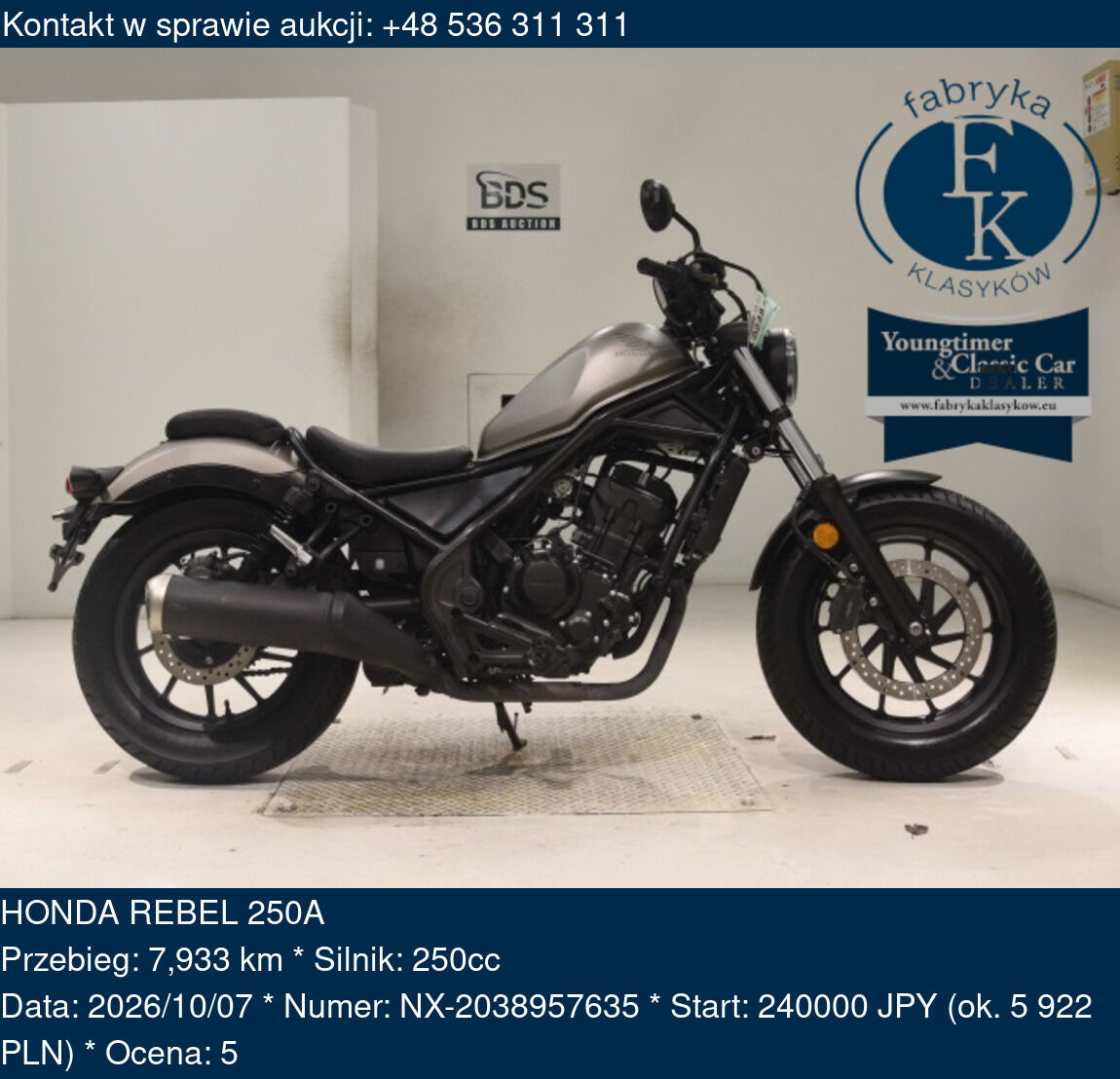 HONDA REBEL 250A  - zdjęcie 2