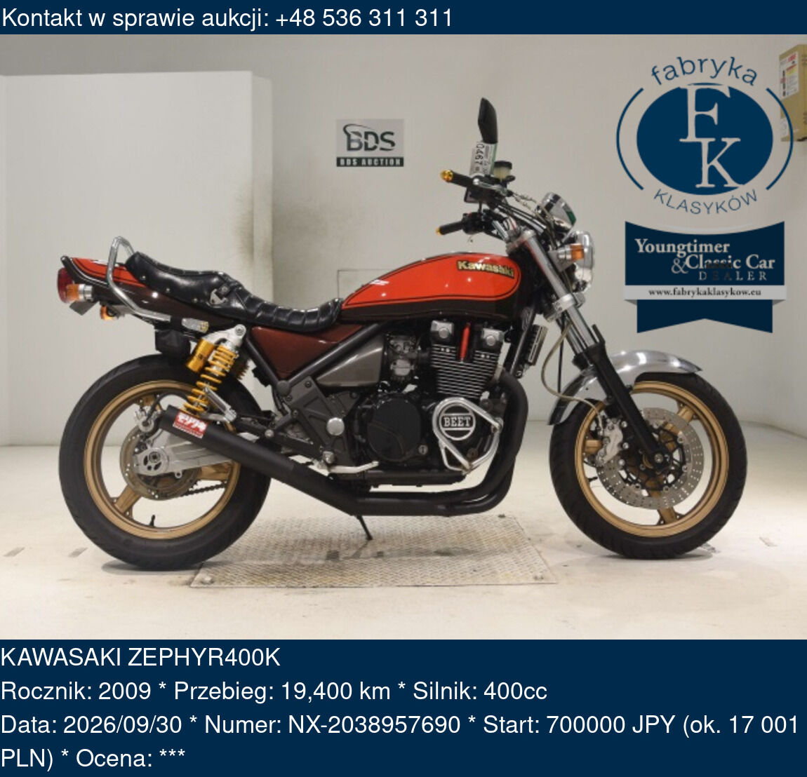 KAWASAKI ZEPHYR400K 2009 - zdjęcie 2
