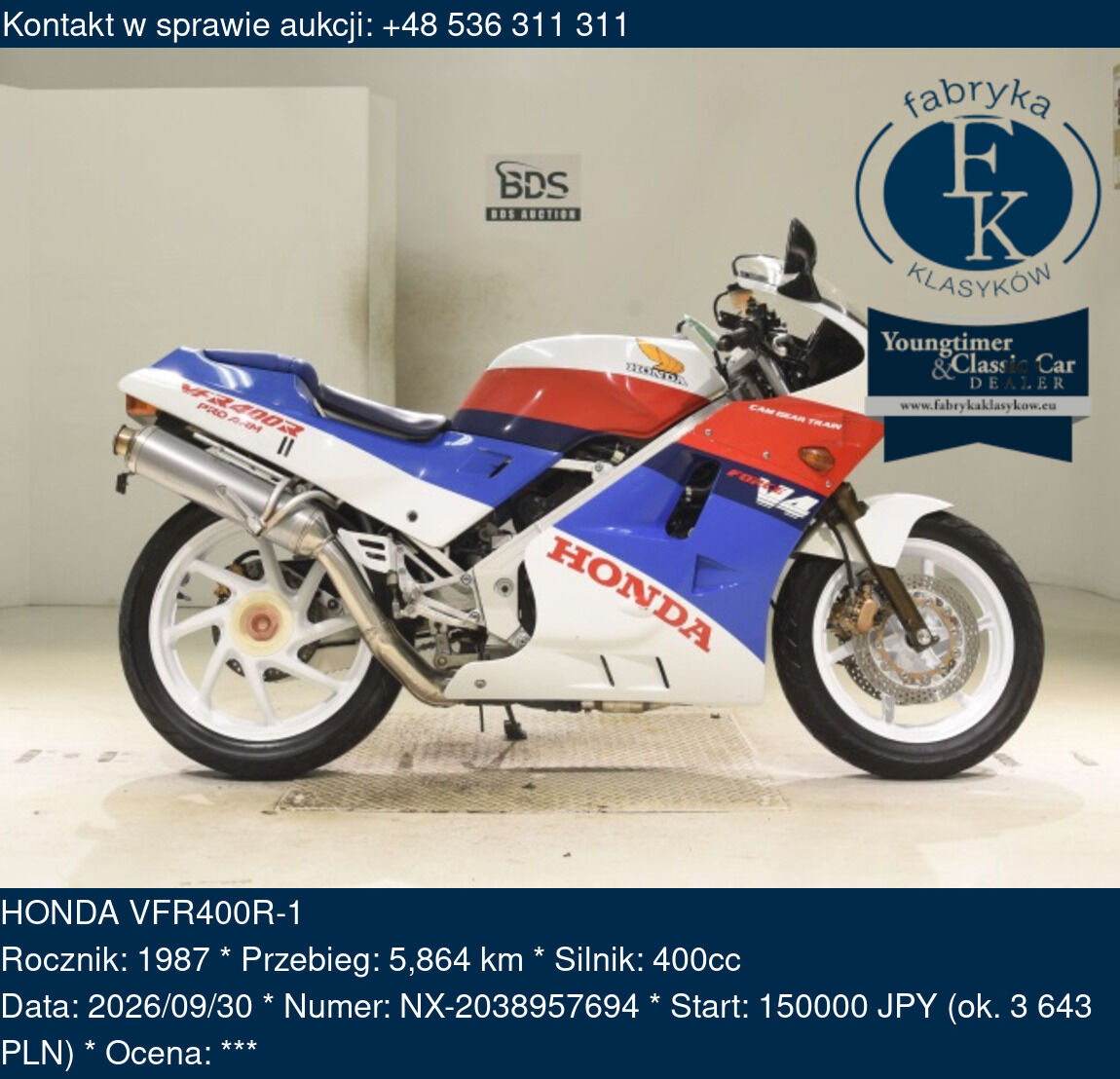 HONDA VFR400R-1 1987 - zdjęcie 2