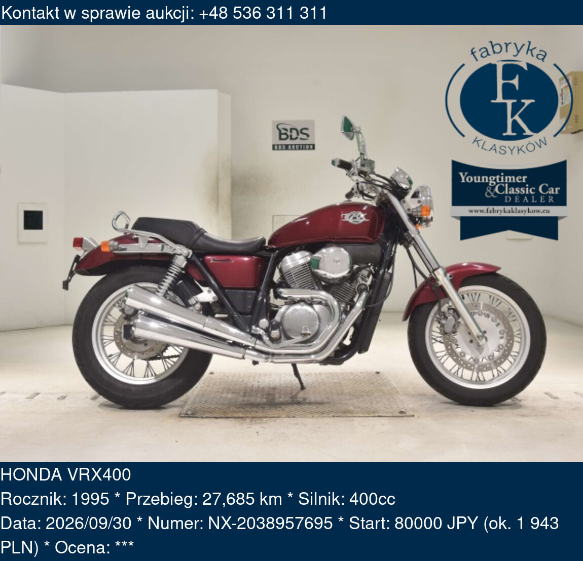 HONDA VRX400 1995 - zdjęcie 2