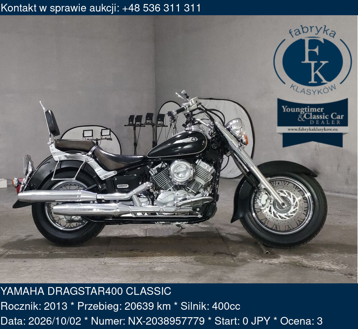 YAMAHA DRAGSTAR400 CLASSIC 2013 - zdjęcie 2