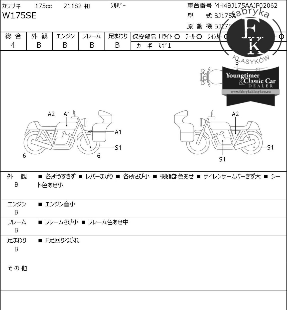 KAWASAKI W175SE  - zdjęcie 7