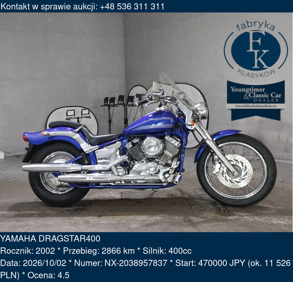 YAMAHA DRAGSTAR400 2002 - zdjęcie 2